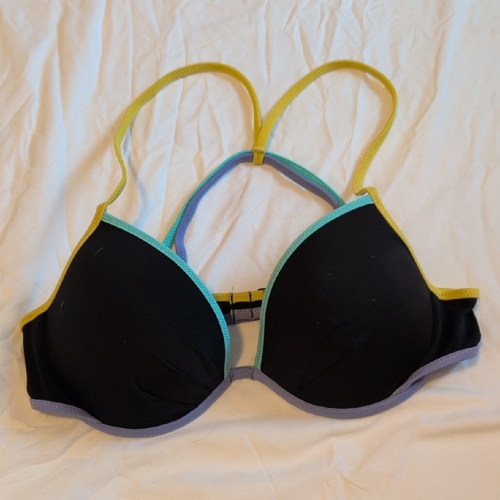 Victoria's Secret Black and Yellow Bikini Swimwear